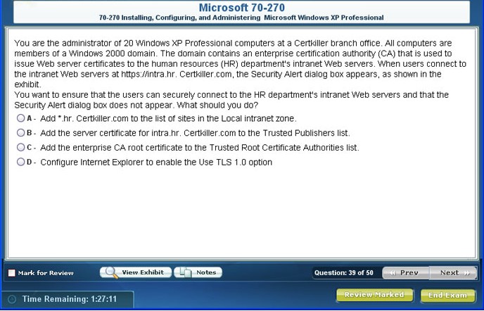 Beispielansicht 1 der Testsoftware