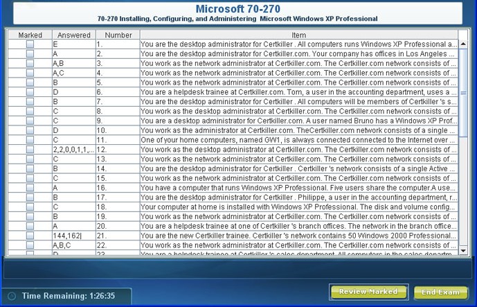 Beispielansicht 3 der Testsoftware